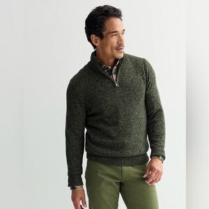 Kohl's Men's Olive Quarter-Zip Sweater Size XXL NWT